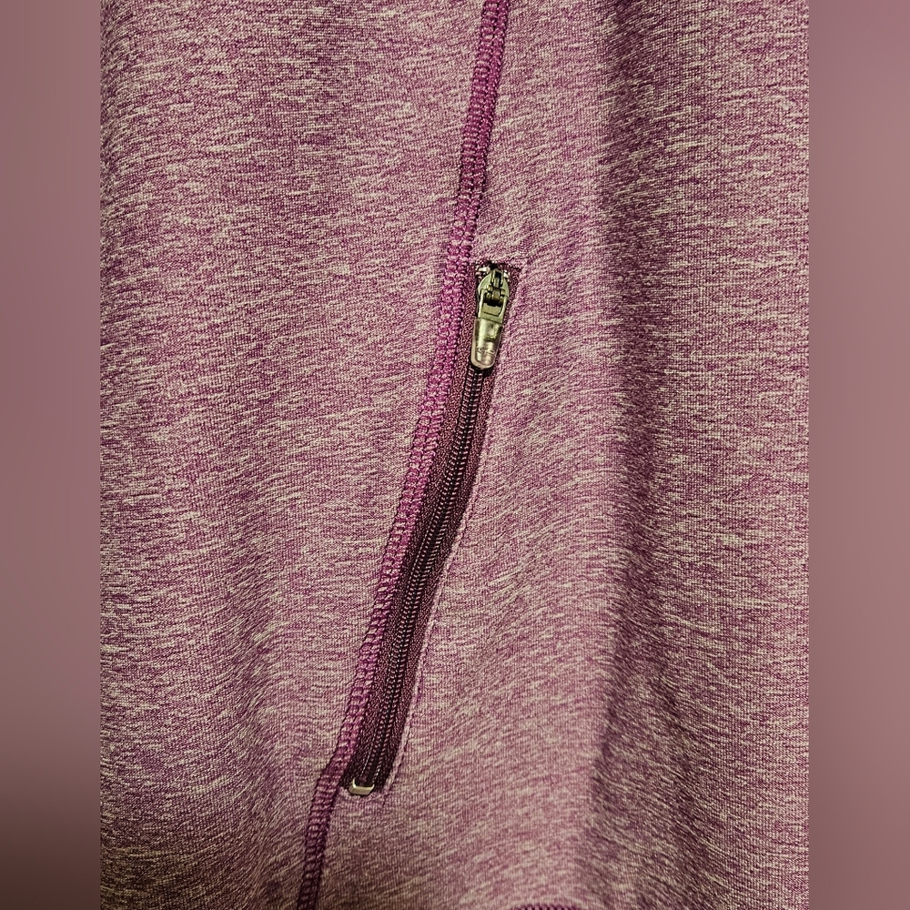 Champion Magenta Textured Pullover XL/TG Zippered Pocket - Picture 4 of 5